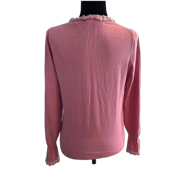 Boden Aimee Pointelle Sweater in Formica Pink Wool blend - Picture 11 of 12